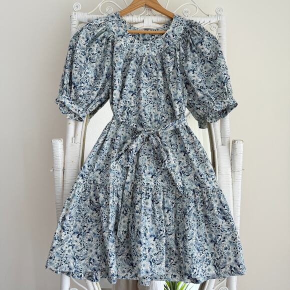 Sara Campbell Dresses & Skirts - Sara Campbell Dress Medium Floral Puff Sleeve Cottage Prairie Toile De Jouy Boho